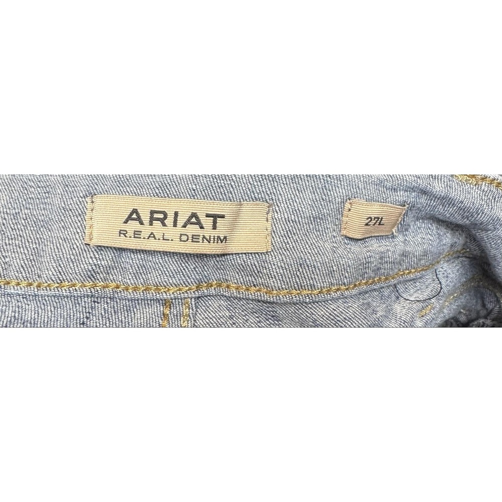 Ariat REAL Jeans Womens 27L Blue Medium Wash Perfect Rise Slim Bootcut Denim - Picture 11 of 12